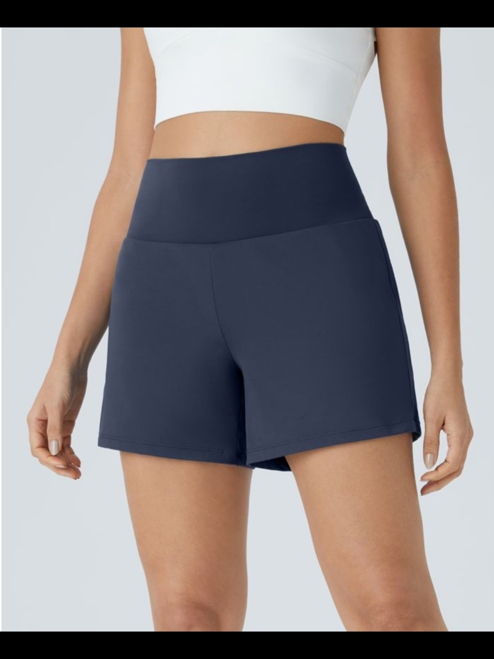 NWT Size Large HALARA High-Waist Navy Performance Shorts